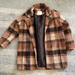 Plaid Sherpa Jacket
